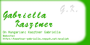 gabriella kasztner business card